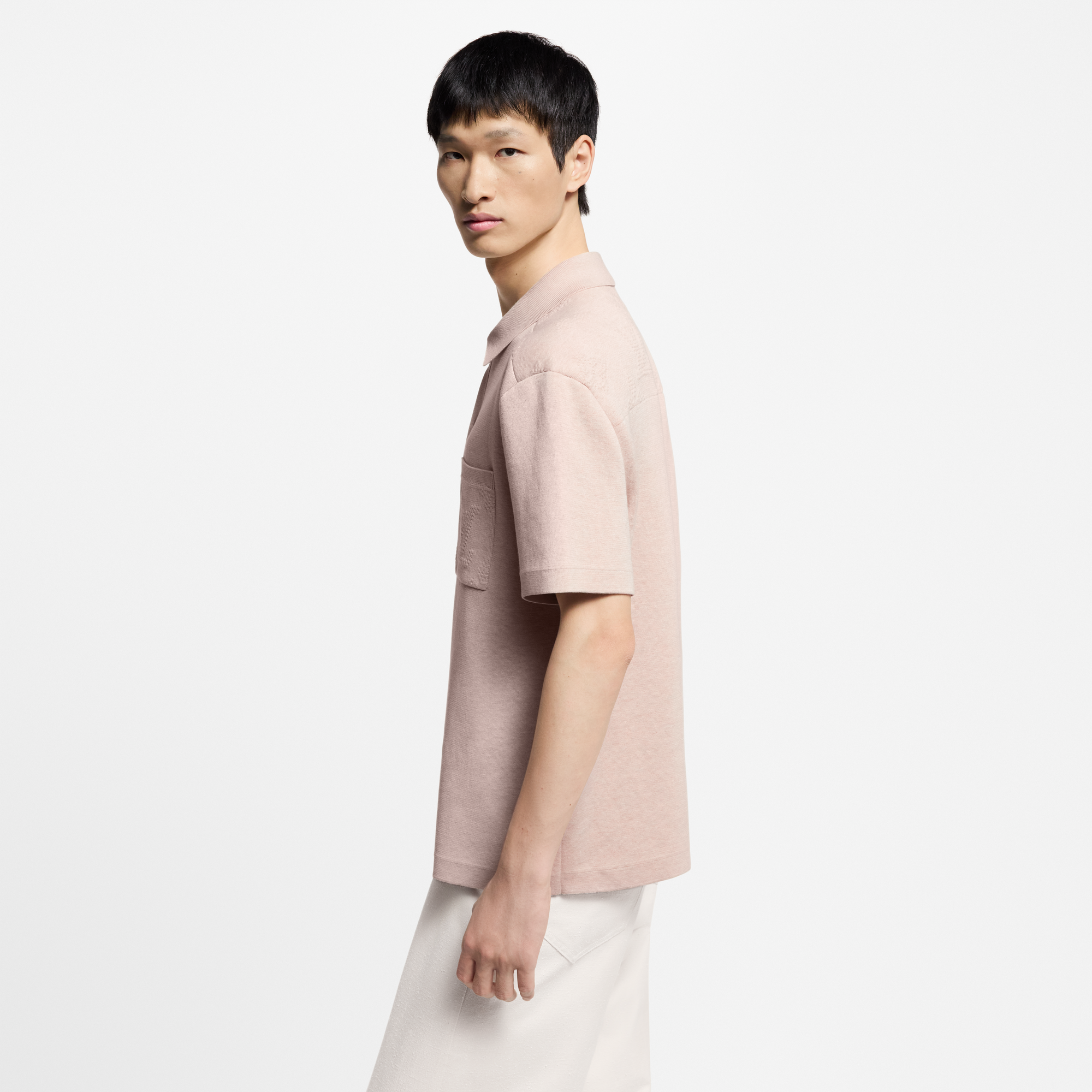 Monogram Embossed Short-Sleeved Knit Shirt  in Men's Ready-to-Wear Shirts collections by Louis Vuitton (Product zoom)